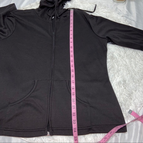 Vintage‎ Fashion Bug Black hoodie lightweight jacket - Picture 14 of 15